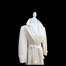 Load image into Gallery viewer, Pendleton White Cream Pure 100% Virgin Wool Belted Fitted and Flared Collared Coat