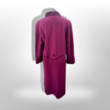 Load image into Gallery viewer, Vintage 80’s 90’s Coat Wool Purple Pink Double Collar Velvet Career Casual Loose Fit Coat