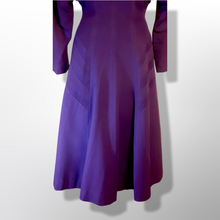 Load image into Gallery viewer, Vintage Women&#39;s New Look 40s Purple Violet Princess Pinup Pinup Coat Full Skirted Massive Fox Fur Film Noir Golden Age Old Hollywood Glamour