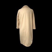 Load image into Gallery viewer, 60’s White Cream Bataldi Wool Swing Coat with Large Crystal Buttons