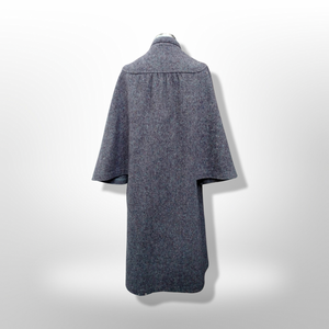 70’s Tweed Irish Cape Coat with Bell Sleeves ~Brand Donegal Made in Ireland 100% Pure Wool Cape Coat Bell Sleeves