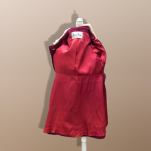 Load image into Gallery viewer, 60’s 70’s Velveteen Maroon Coat Vegan Faux Fur Belted