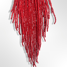 Load image into Gallery viewer, Beaded Bib Necklace in Salmon Orange/Pink Gold Color