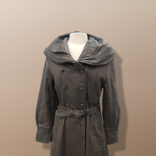 Load image into Gallery viewer, Italian Leather Brown Full Length Leather Coat Fit Flare