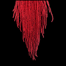 Load image into Gallery viewer, Beaded Bib Necklace in Salmon Orange/Pink Gold Color