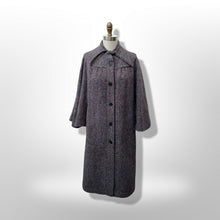 Load image into Gallery viewer, 70’s Tweed Irish Cape Coat with Bell Sleeves ~Brand Donegal Made in Ireland 100% Pure Wool Cape Coat Bell Sleeves