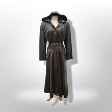 Load image into Gallery viewer, Made in Italy— Italian Lamb Leather Hooded Trench Coat Couture Full Length