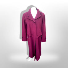 Load image into Gallery viewer, Vintage 80’s 90’s Coat Wool Purple Pink Double Collar Velvet Career Casual Loose Fit Coat