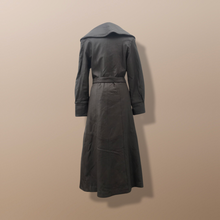 Load image into Gallery viewer, Italian Leather Brown Full Length Leather Coat Fit Flare