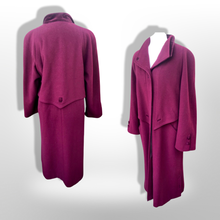 Load image into Gallery viewer, Vintage 80’s 90’s Coat Wool Purple Pink Double Collar Velvet Career Casual Loose Fit Coat