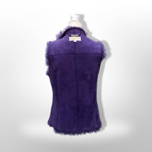 Load image into Gallery viewer, Michael Kors Purple Suede and Shearling Vest Reversible