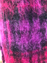 Load image into Gallery viewer, Vintage Purple Pink Pure Mohair Wool Plaid Coat