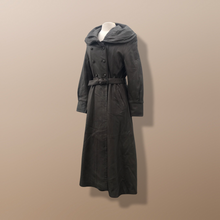 Load image into Gallery viewer, Italian Leather Brown Full Length Leather Coat Fit Flare