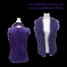 Load image into Gallery viewer, Michael Kors Purple Suede and Shearling Vest Reversible