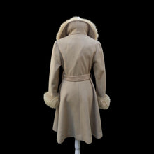 Load image into Gallery viewer, Vintage 70’s Camel Wool and Sheepskin Princess Coat