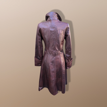 Load image into Gallery viewer, 70’s Vintage Brown Leather Fitted Trench 36” Bust Bagatelle Spy Classic 70’s