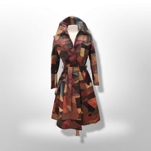 Load image into Gallery viewer, 70’s Iconic Rare Patchwork Leather Coat Trench Spy Studio 54 Original Michael Kors Melania Coat