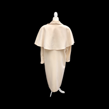 Load image into Gallery viewer, 80’s 90’s Vintage Ivory White 100% Pure Wool Oversized Cape Coat Loose Fit Casual Career Winter into Spring Flexible Size
