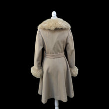 Load image into Gallery viewer, Vintage 70’s Camel Wool and Sheepskin Princess Coat