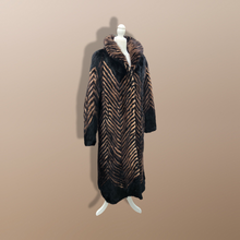 Load image into Gallery viewer, Vintage Chevron Mink Intarsia Coat Patchwork Master Furrier