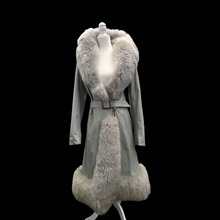 Load image into Gallery viewer, 70’s Vintage Coat Leather and Massive Sheepskin Trim Haight Ashbury Boho Princess Iconic Style