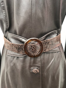 Made in Italy— Italian Lamb Leather Hooded Trench Coat Couture Full Length