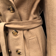 Load image into Gallery viewer, Vintage Pure Camel Hair Wool Coat Career Minimalist