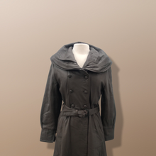 Load image into Gallery viewer, Italian Leather Brown Full Length Leather Coat Fit Flare