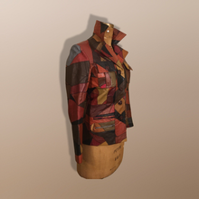 Load image into Gallery viewer, 70’s Vintage Patchwork Leather Jacket 38” Bust Boho Hippy Chic Short Leather Trench