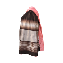 Load image into Gallery viewer, 70’s 80’s Pink Leather and Mink Collar Convertible Duster Coat