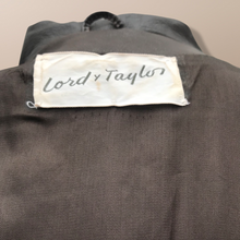 Load image into Gallery viewer, Vintage Brown Leather Trench Spy Coat Lord and Taylor Fit and Flare