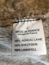 Load image into Gallery viewer, Boho Penny Lane Caramel Suede Sheepskin Curly Mongolian Lamb Intricate Embroidery Embroidered Coat Custom Made in France