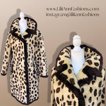 Load image into Gallery viewer, Vintage Sheepskin Dyed Spotted    Coat Boho Punk Perfect Gift Winter Fall Faux Leopard Print