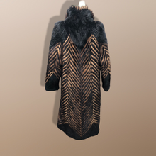 Load image into Gallery viewer, Vintage Chevron Mink Intarsia Coat Patchwork Master Furrier