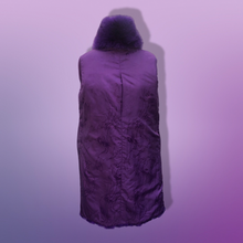 Load image into Gallery viewer, Purple Mink and Fox Fur Coat Winter Couture Perfect for Gift