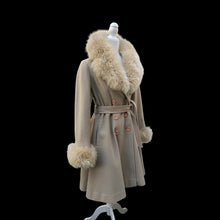 Load image into Gallery viewer, Vintage 70’s Camel Wool and Sheepskin Princess Coat