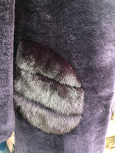 Load image into Gallery viewer, New Shearling and Mink Plum Purple Jeweled Hooded Luxury Coat