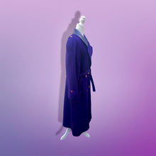 Load image into Gallery viewer, Vintage 90’s Purple London Fog Pure Wool and Leather Career Professional Day and Night Coat