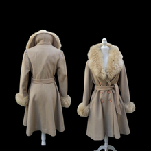 Load image into Gallery viewer, Vintage 70’s Camel Wool and Sheepskin Princess Coat
