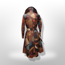 Load image into Gallery viewer, 70’s Iconic Rare Patchwork Leather Coat Trench Spy Studio 54 Original Michael Kors Melania Coat