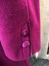 Load image into Gallery viewer, Vintage 80’s 90’s Coat Wool Purple Pink Double Collar Velvet Career Casual Loose Fit Coat