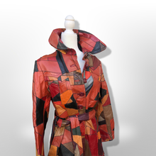 Load image into Gallery viewer, 70’s Iconic Rare Patchwork Leather Coat Trench Spy Studio 54 Original Michael Kors Melania Coat