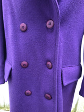 Load image into Gallery viewer, Vintage Purple Pendleton 100% Pure Virgin Wool Double Breasted Straight Fit Career Coat