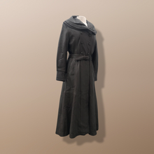 Load image into Gallery viewer, Italian Leather Brown Full Length Leather Coat Fit Flare
