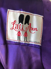 Load image into Gallery viewer, Vintage 70’s Collectible Lilli Ann Purple Suede and Massive Sheepskin Shearling Coat Penny Lane Almost Famous Princess Cut Fit and Flare Hippy Boho Chic Jessica Simpson