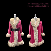 Load image into Gallery viewer, 60’s Vintage Pink Wool Coat Fox Fur Princess and Swing Style