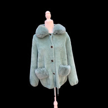 Load image into Gallery viewer, Brand New Luxury 100% Pure Alpaca Super Soft Sea Green Sweater Jacket