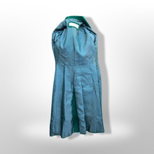 Load image into Gallery viewer, Emerald Green Suede 70’s Coat Rounded Collar Studio 54 Trench Spy Coat