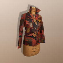 Load image into Gallery viewer, 70’s Vintage Patchwork Leather Jacket 38” Bust Boho Hippy Chic Short Leather Trench