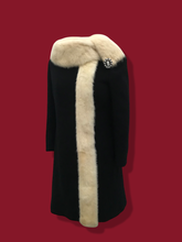 Load image into Gallery viewer, 60’s Mod Tuxedo Pearl Mink Piano Key Coat Mad Men Totally 60’s